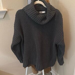 Grey Chunky Chenille Turtleneck